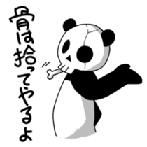 Skeleton panda sticker #665479