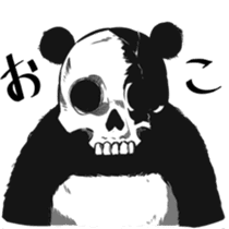 Skeleton panda sticker #665500