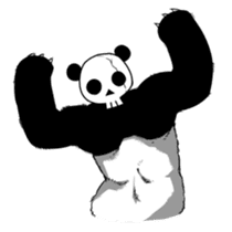 Skeleton panda sticker #665503