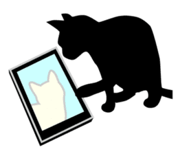 B&W Cats sticker #665904