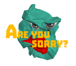 paper scrap man sticker #665936