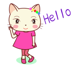 Nekokochan and two friends (English) sticker #666187