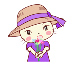 Nekokochan and two friends (English) sticker #666188