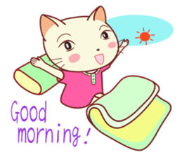 Nekokochan and two friends (English) sticker #666192