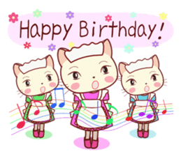 Nekokochan and two friends (English) sticker #666194