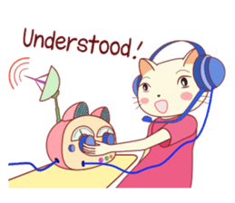 Nekokochan and two friends (English) sticker #666195