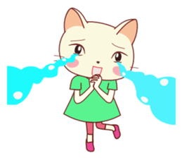 Nekokochan and two friends (English) sticker #666197