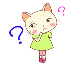 Nekokochan and two friends (English) sticker #666205