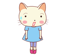 Nekokochan and two friends (English) sticker #666208