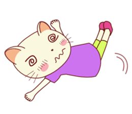 Nekokochan and two friends (English) sticker #666209