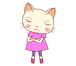 Nekokochan and two friends (English) sticker #666211