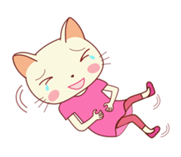 Nekokochan and two friends (English) sticker #666212