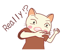 Nekokochan and two friends (English) sticker #666215