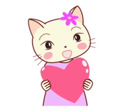 Nekokochan and two friends (English) sticker #666218