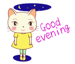 Nekokochan and two friends (English) sticker #666222