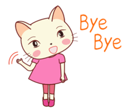 Nekokochan and two friends (English) sticker #666225