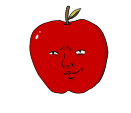 Human face fruit sticker #666508