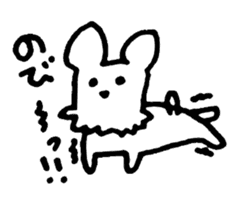 White dog sticker #667028