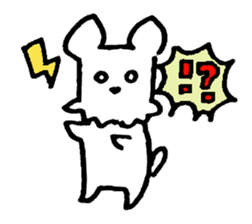 White dog sticker #667042