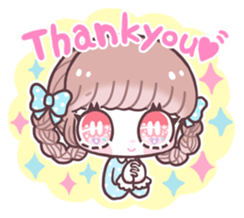 Girl and small bear ! sticker #667670