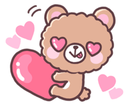 Girl and small bear ! sticker #667673