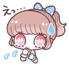 Girl and small bear ! sticker #667690