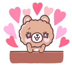 Girl and small bear ! sticker #667691