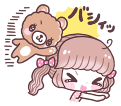 Girl and small bear ! sticker #667702