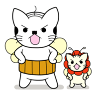 A mustache mew a flower mew sticker #669227