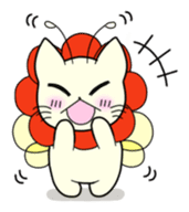 A mustache mew a flower mew sticker #669231