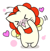 A mustache mew a flower mew sticker #669235