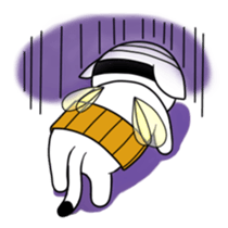 A mustache mew a flower mew sticker #669241