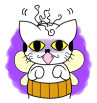 A mustache mew a flower mew sticker #669245