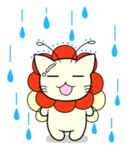 A mustache mew a flower mew sticker #669247