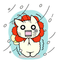 A mustache mew a flower mew sticker #669248