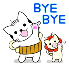 A mustache mew a flower mew sticker #669250