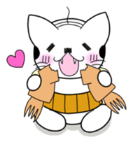 A mustache mew a flower mew sticker #669255