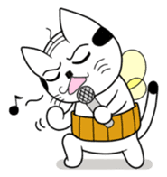 A mustache mew a flower mew sticker #669259