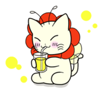 A mustache mew a flower mew sticker #669260