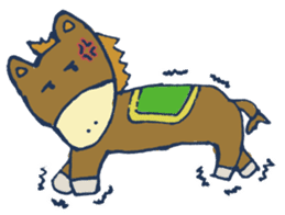 Mr.Sweatshop Horse & his co-workers sticker #669710