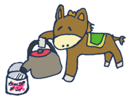 Mr.Sweatshop Horse & his co-workers sticker #669731