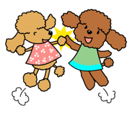 Naughty Cute Poodles! sticker #670220