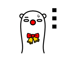 Red nose and one eyebrow creature sticker #671109