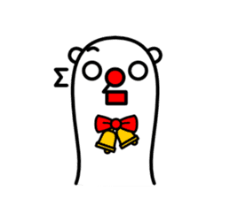 Red nose and one eyebrow creature sticker #671111