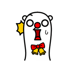 Red nose and one eyebrow creature sticker #671112