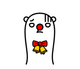 Red nose and one eyebrow creature sticker #671114