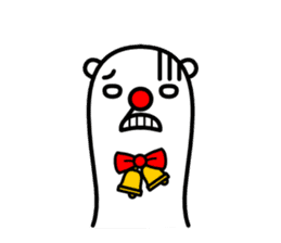 Red nose and one eyebrow creature sticker #671115