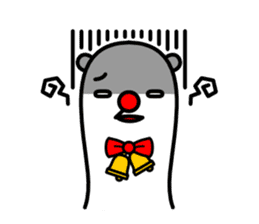 Red nose and one eyebrow creature sticker #671116