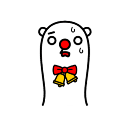 Red nose and one eyebrow creature sticker #671122