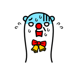 Red nose and one eyebrow creature sticker #671124